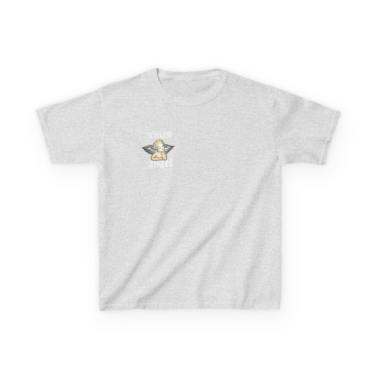 Kids T‑Shirt — 'Xmas Angel' Cute Cherub Graphic Holiday Tee