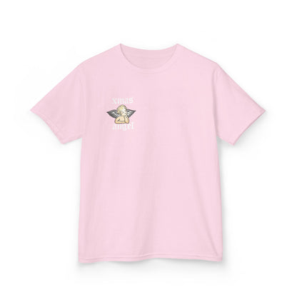 Kids T‑Shirt — 'Xmas Angel' Cute Cherub Graphic Holiday Tee