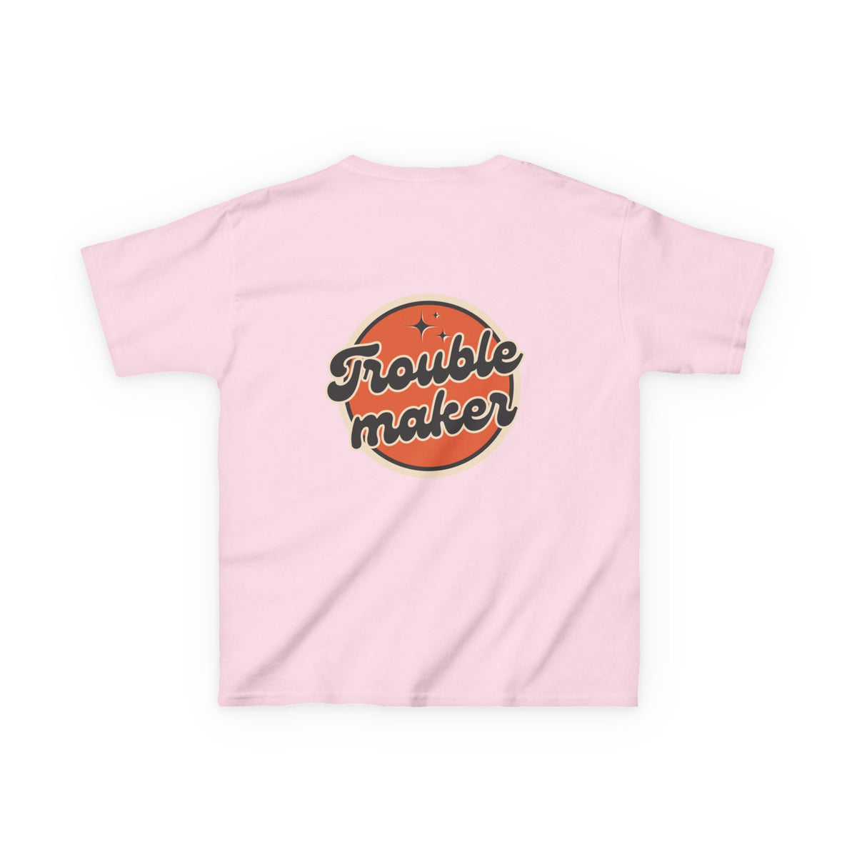Kids Tee — Retro "Troublemaker" Graphic Shirt