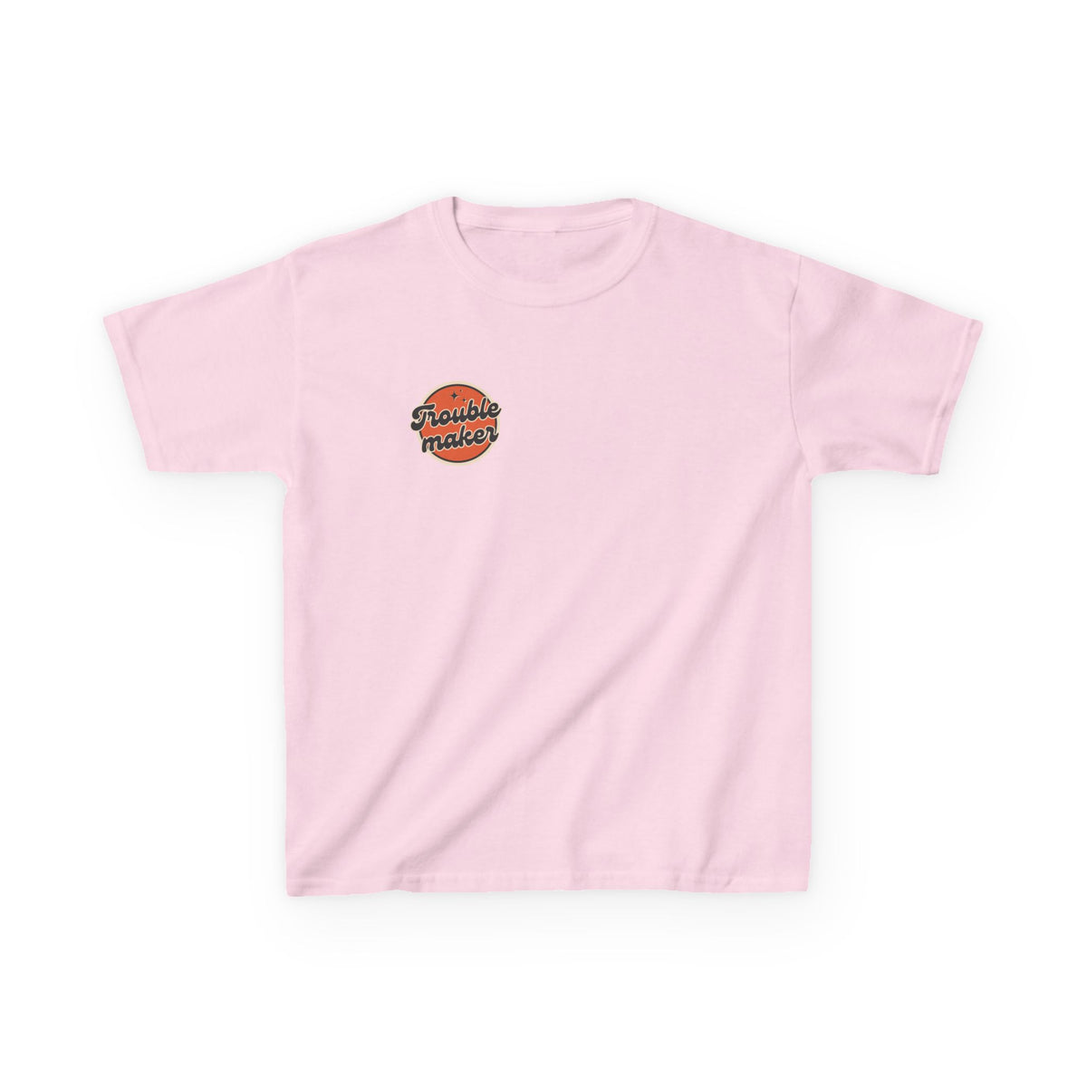 Kids Tee — Retro "Troublemaker" Graphic Shirt