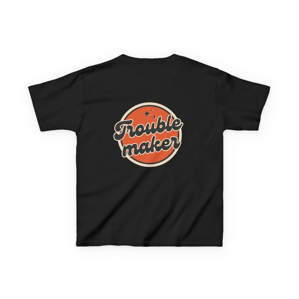 Kids Tee — Retro "Troublemaker" Graphic Shirt