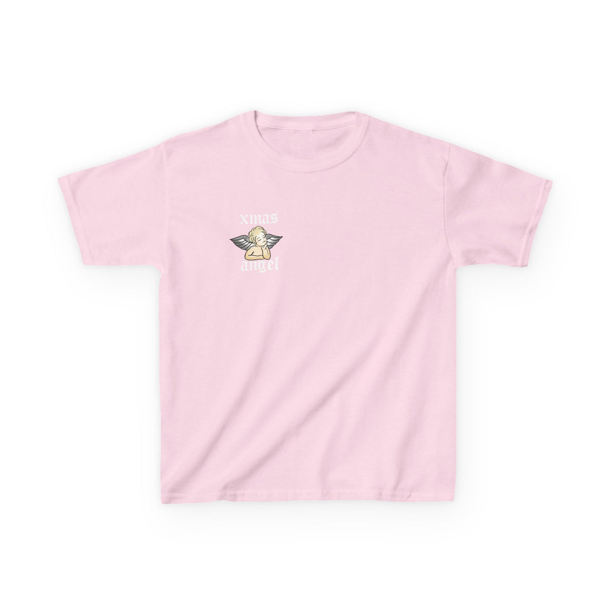 Kids T‑Shirt — 'Xmas Angel' Cute Cherub Graphic Holiday Tee